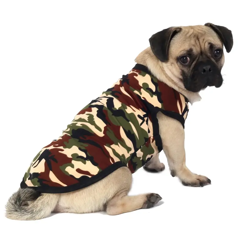Camouflage Pattern Pet Vest, Pet Clothes for Small Medium Dog & Cat, Pet Decorative Sleeveless Clothes, Pet Clothing