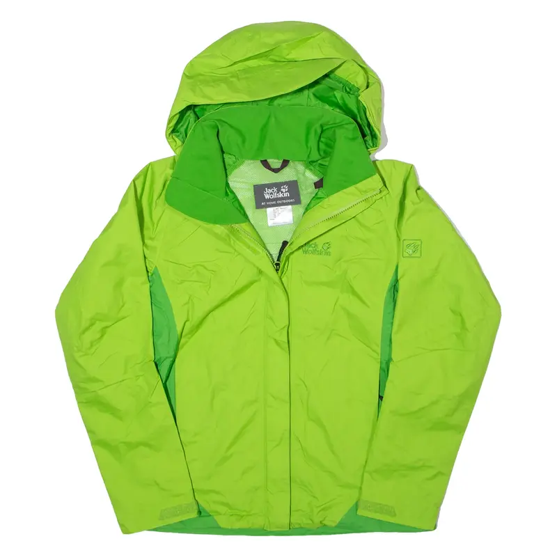 JACK WOLFSKIN Rain Jacket Green Womens UK 8