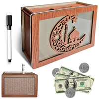 BTLLSSH Wooden Cash Saving Box - Unique $2000/$10,000 Savings Challenge Box, Handmade Natural Piggy Bank with Money Goals Cou...