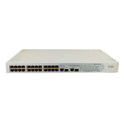3C16475BS-US 3Com 2226 24 x RJ-45 Ports 10/100Base-TX + 2 x GE RJ-45 Ports Layer 2 Managed Rack-mountable Fast Ethernet Netwo...