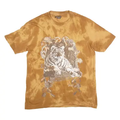 ATLAS Tiger Print Mens T-Shirt Brown M