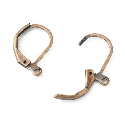 Red Copper Brass Leverback Earring Findings