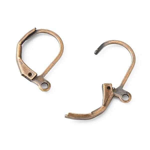 Red Copper Brass Leverback Earring Findings
