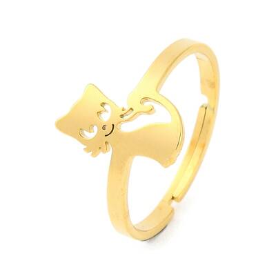 201 Stainless Steel Adjustable Ring for Women