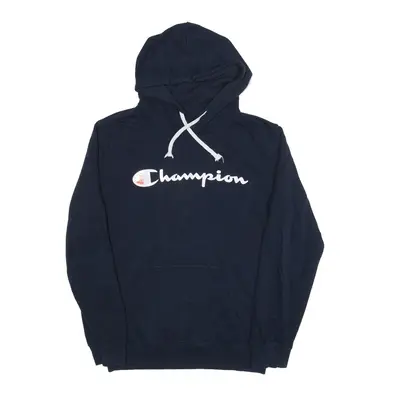 CHAMPION Hoodie Blue Pullover Mens S