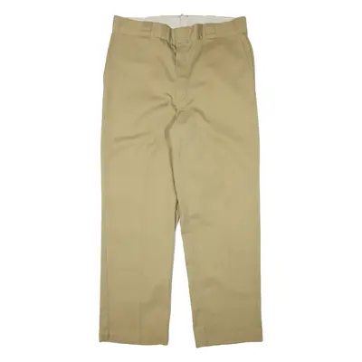 DICKIES Workwear Mens Trousers Beige Regular Straight W36 L30
