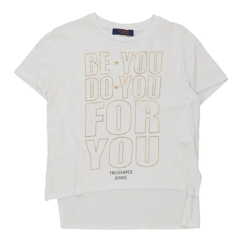 Trussardi T-Shirt - XS White Cotton | Size: x-small
