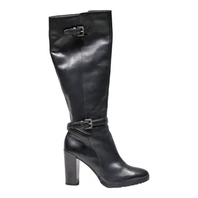 GEOX High Boots Black Leather Womens UK 5