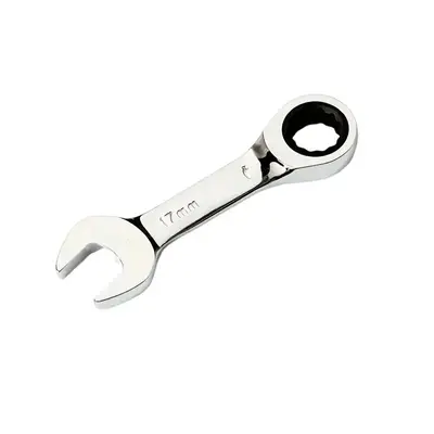 Short Handle Mini Reversible Mono Wrench, 1 Count 72 Teeth Ratchet Socket Wrench Nut Repair Tool, Dual Ended Auto Maintenanc...