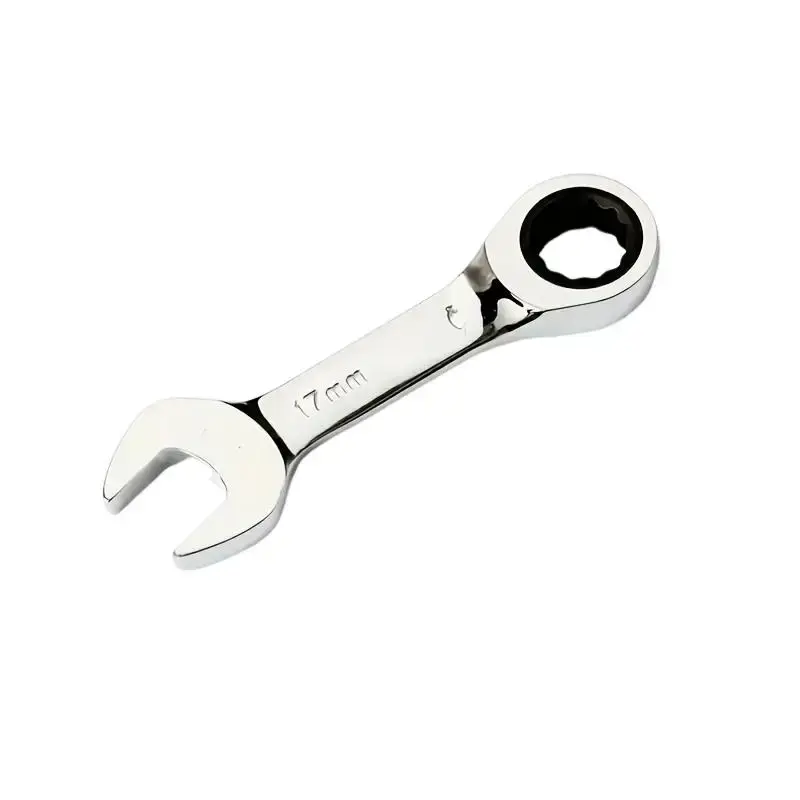 Short Handle Mini Reversible Mono Wrench, 1 Count 72 Teeth Ratchet Socket Wrench Nut Repair Tool, Dual Ended Auto Maintenanc...