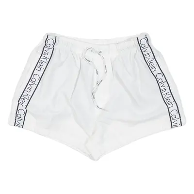 CALVIN KLEIN Mesh Lining Mens Swimming Shorts White Relaxed S W28