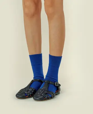 Women's Wool Crew Sock Clyde - Cobalt