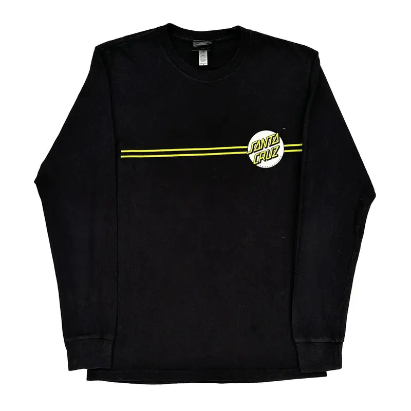 Skateboards Santa Cruz Graphic Long Sleeve T-Shirt - Small Black Cotton