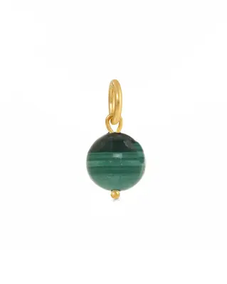 Malachite Charm | Metal Color: Gold