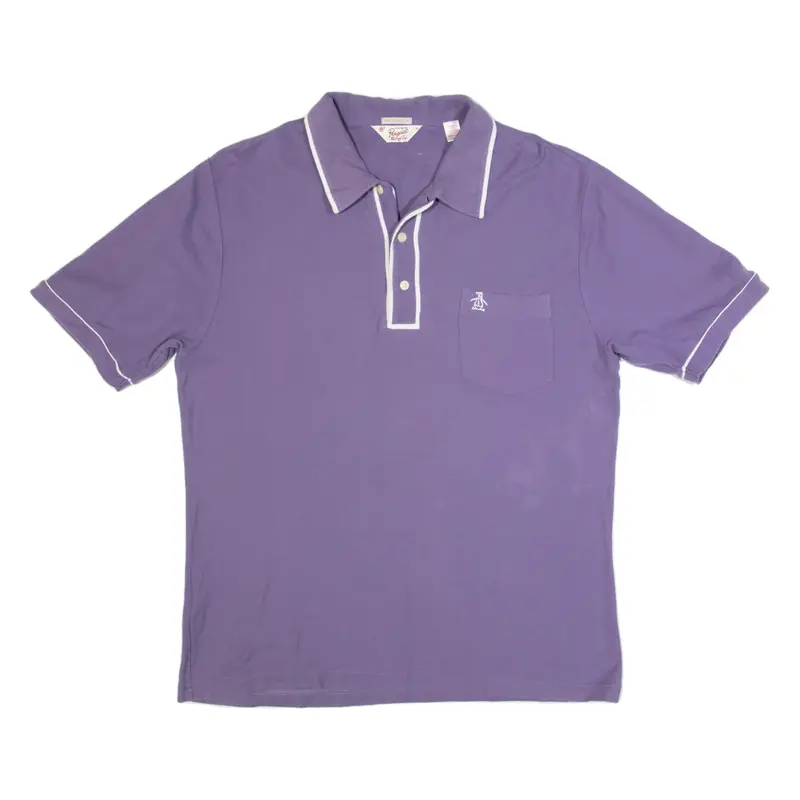 ORIGINAL PENGUIN Heritage Slim Fit Mens Polo Shirt Purple XL