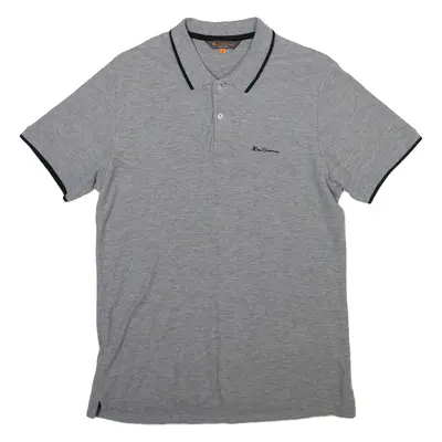 BEN SHERMAN Mens Polo Shirt Grey M