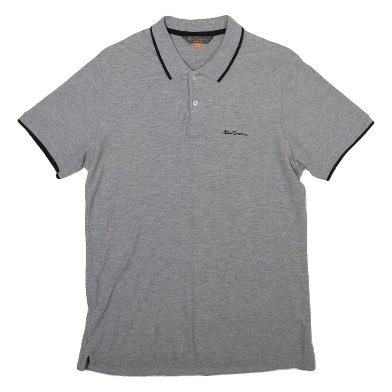 BEN SHERMAN Mens Polo Shirt Grey M