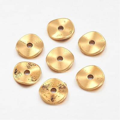 Tibetan Style Alloy Wavy Spacer Beads