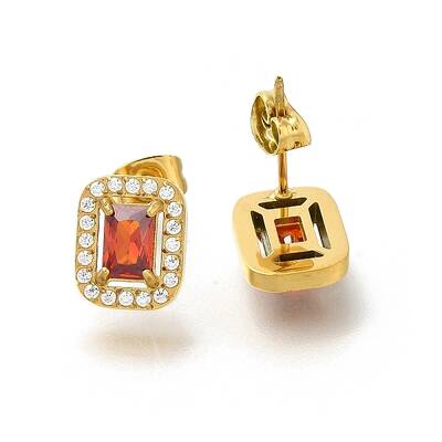 Ion Plating(IP) 304 Stainless Steel Stud Earrings