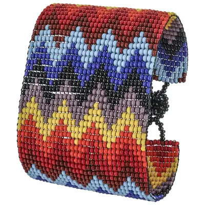 Geometric Beaded Bracelet - Diamond