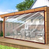 Transparent Tarp - Waterproof Greenhouse Plastic Sheeting (7x10 ft), Clear, with Rust-Resistant Grommets. Ideal for Patio,  G...