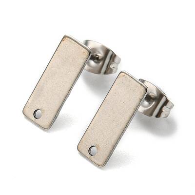 Non-Tarnish 201 Stainless Steel Stud Earrings Finding