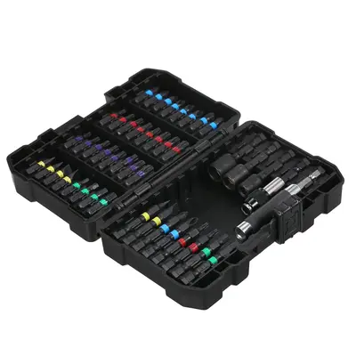 Drill Bit Set, Impact Drill Bit Set with Plastic Case, 45Pcs/set Screwdriver Bit Set, Power Tool Accessories for Electric Dri...