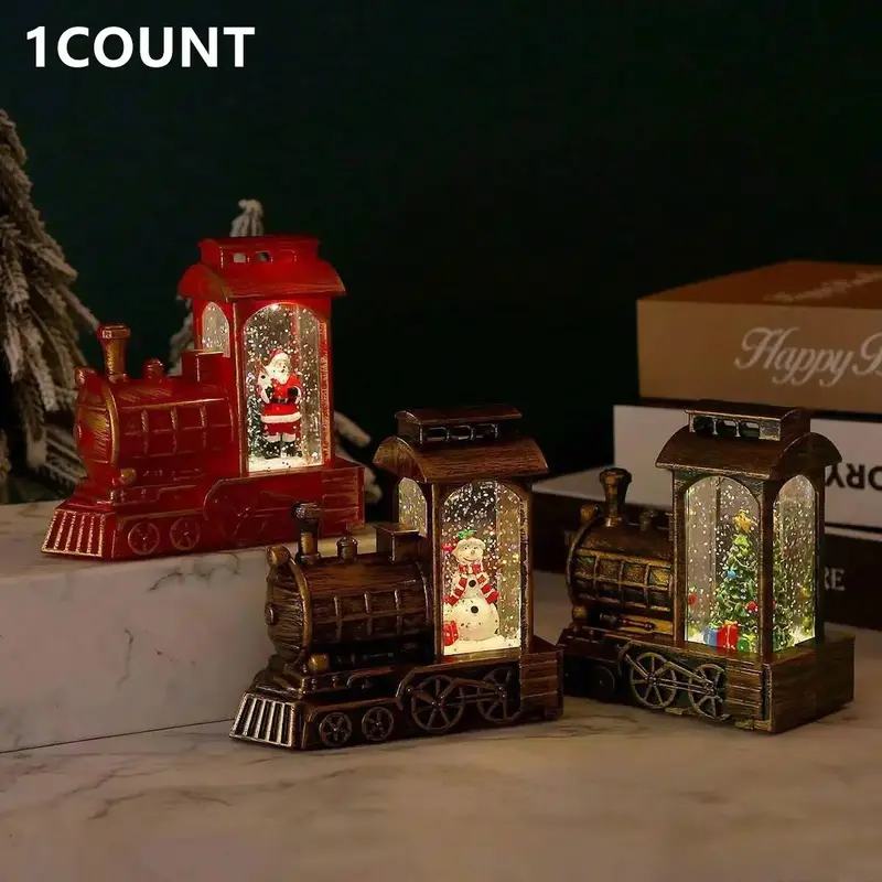 Valentine's Day Train Design Night Light, 1 Count Battery Powered Decorative Light, Desktop Decorations for Home Party Festiv...