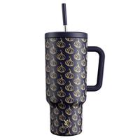 Meoky&Jessica exclusive 304 stainless steel reusable car cup, easy to carry, leak-proof and non-slip, 24-hour cooling, 8-hour...