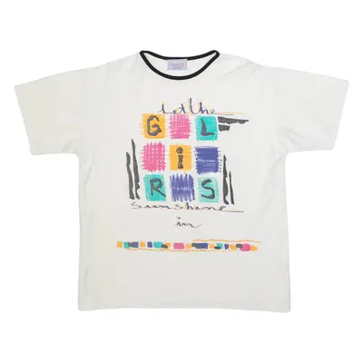 FUNNY CASUAL Womens T-Shirt White M