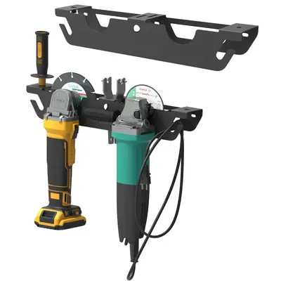 Angle Grinder Holder Stand, Wall Mounted Storage Rack with Cord Hanger, Multifunctional Angle Grinder Rack, Tool Organizer wi...