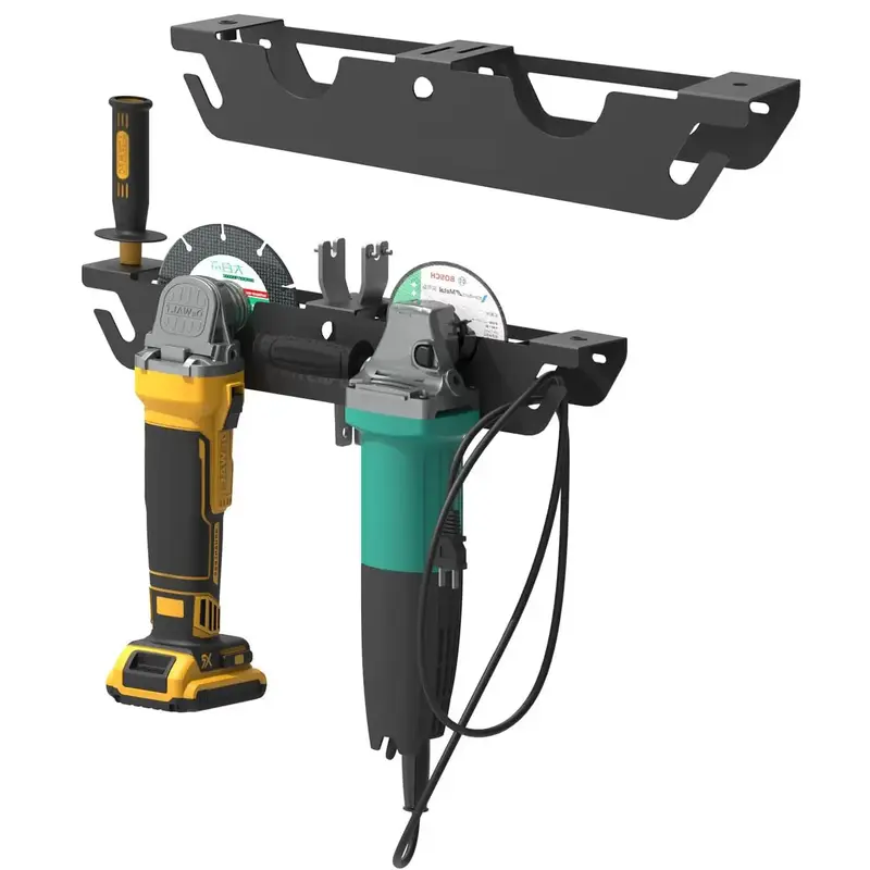 Angle Grinder Holder Stand, Wall Mounted Storage Rack with Cord Hanger, Multifunctional Angle Grinder Rack, Tool Organizer wi...