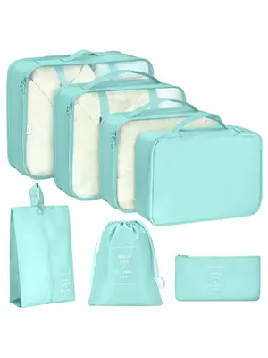 Portable Travel Storage Bag Set, Minimalist Travel Organizer Set, Zipper Clothes Storage Bag, Shoe Storage Bag, Underwear Sto...