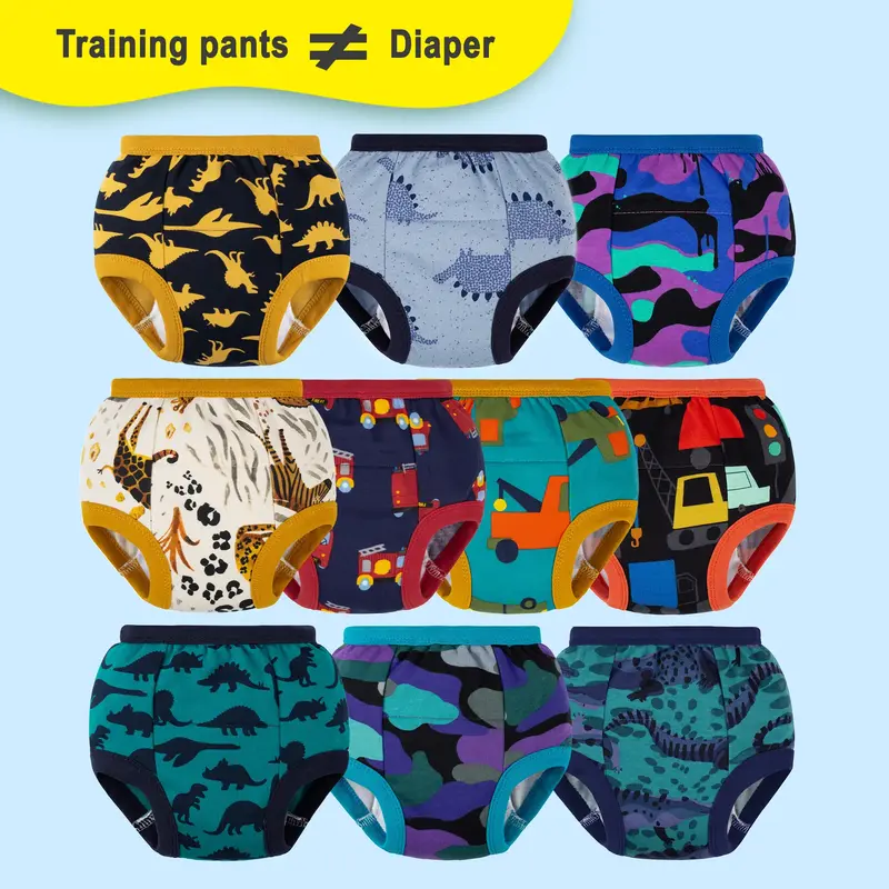 10-Pack Boys & Girls Potty Training Underwear –  Training Pants for Toddlers