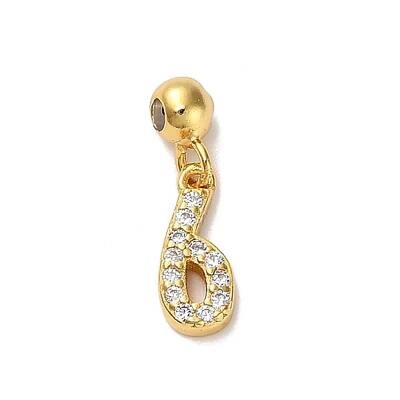 925 Sterling Silver Micro Pave Clear Cubic Zirconia European Dangle Charms