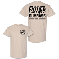 Proud Father Of A Few Dumbass Kids T-shirt, Men's Letter Graphic Tee, Funny Dad Tshirt, Father’s Day Gift, Cool Dad Shirt, ...