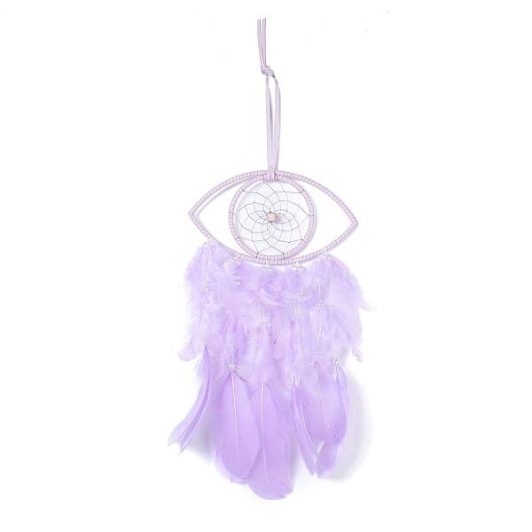 Handmade Eye Woven Net/Web with Feather Wall Hanging Decoration