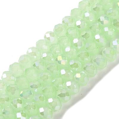Baking Electroplate Glass Beads Strands
