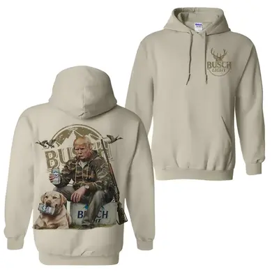 Trump Hunting Busch Light Beer 2 Sided Hoodie, Gun Trump Hunting Sweatshirt, Trump Supporter Shirt For Color For Men and Wome...