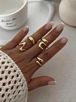 Vintage Minimalist Ring Set, Stackable Rings, Fashion Rings for Women & Girls, Casual Jewelry for Party, Daily Clothing Decor...