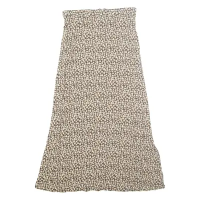 VINTAGE BLUE Womens A-Line Skirt Brown Long Floral M