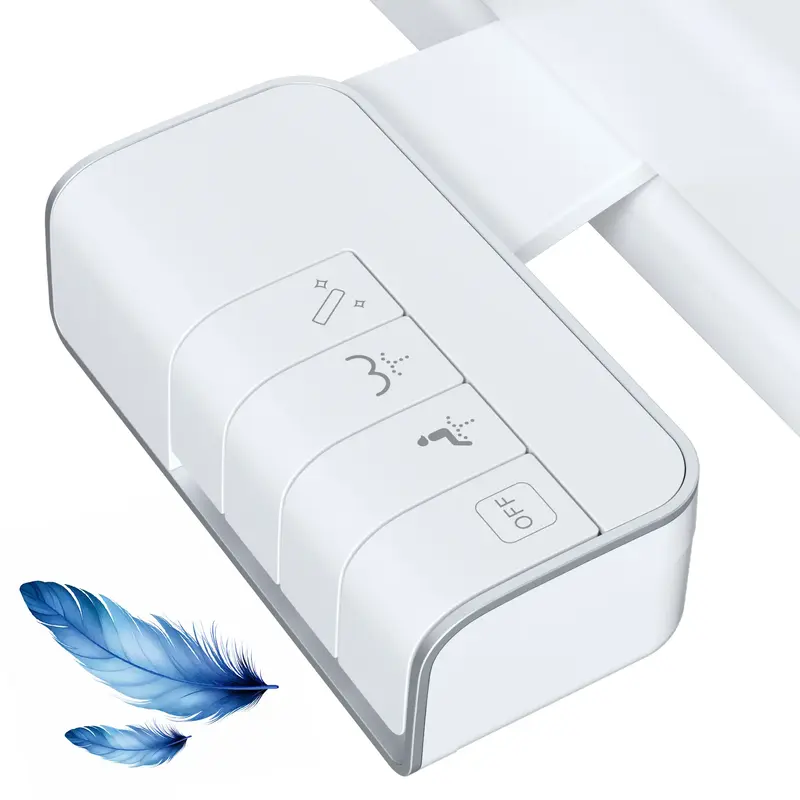 Hibbent Bidet Attachment for Toilet, Non-Electric Dual Nozzle for Frontal & Rear Wash, Adjustable Water Pressure Control, Fre...