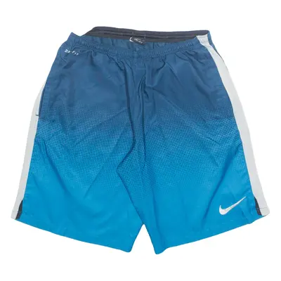 NIKE Mens Sports Shorts Blue Spotted M W22