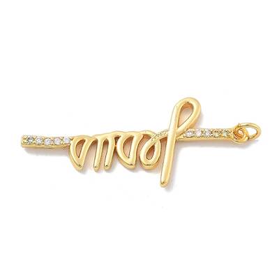 Brass Micro Pave Cubic Zirconia Pendants