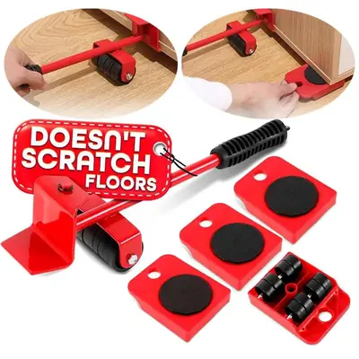 Furniture Mover with Wheels & Furniture Lifter Set,600 Lbs Capacity for Moving Heavy Furniture,360 ° Rotation Wheels Furni...