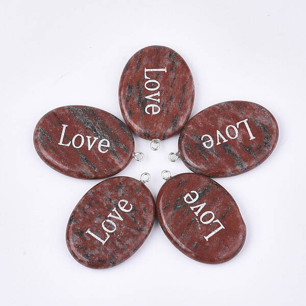 Natural Red Jasper Pendants
