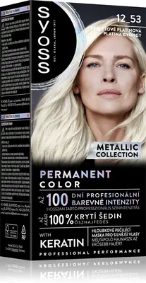 Syoss Color Metallic Collection permanent hair dye color 12_53 Platinum Pearl