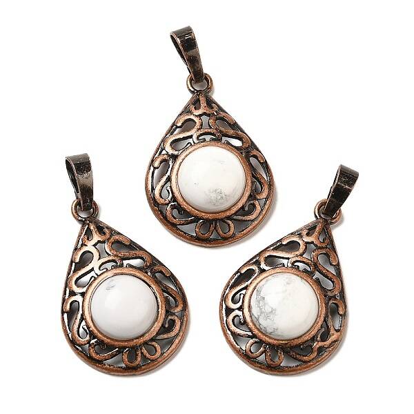 Natural Howlite Pendants