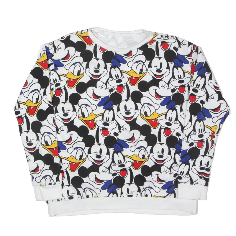 H&M Mickey Mouse Sweatshirt White Womens L