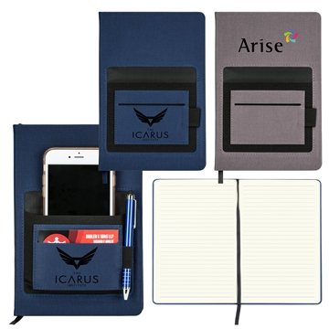 50 Promotional Multi Pocket Notebook - Phone Holder & Card Slot
